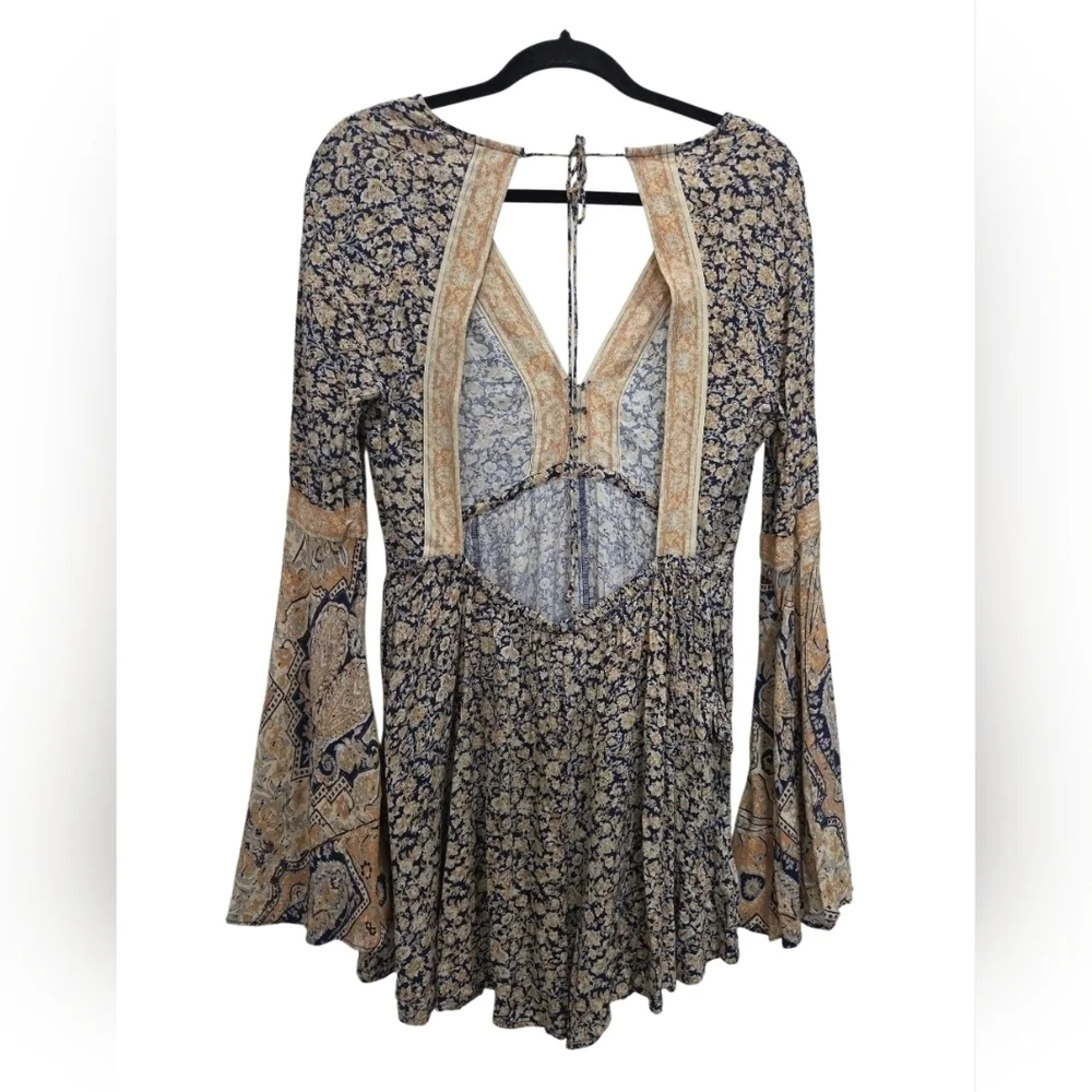 Free People Once Upon A Summertime Romper Floral, Medium
